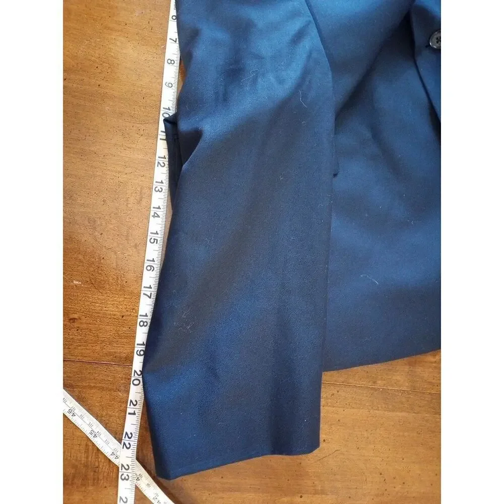 Lauren Ralph Lauren‎ Men's Black Label Wool Blend Blazer 48R Navy Sport Jacket